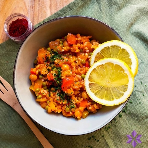 Vegan citroen risotto met saffraan